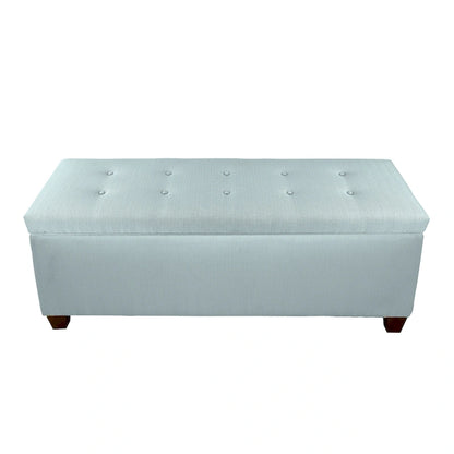 Banc de rangement en lin capitonné Sole Secret Button