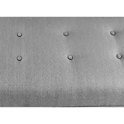 Banc de rangement en lin capitonné Sole Secret Button