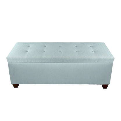 Banc de rangement en lin capitonné Sole Secret Button