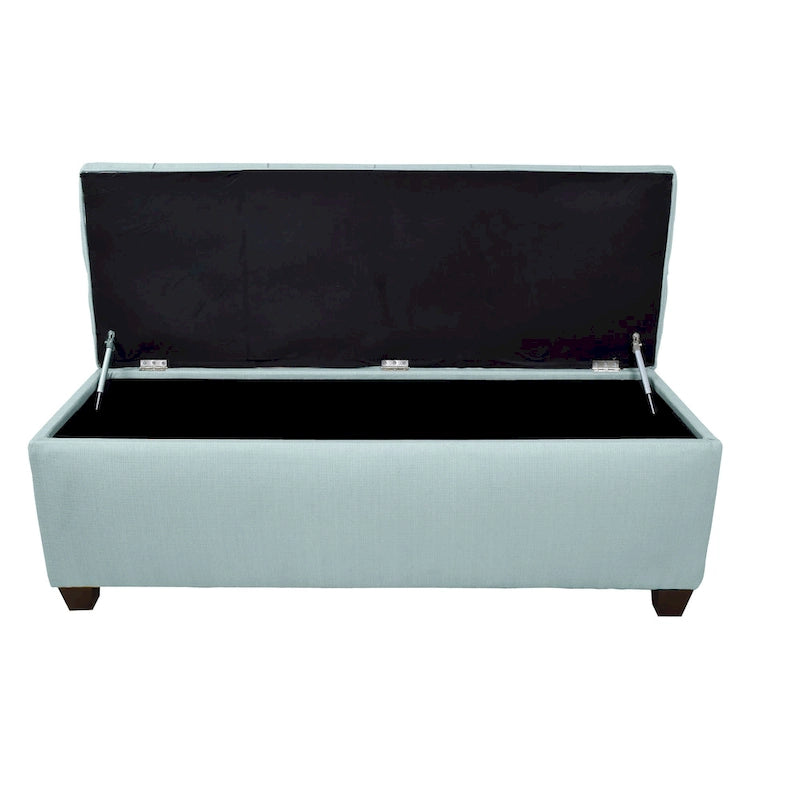 Banc de rangement en lin capitonné Sole Secret Button