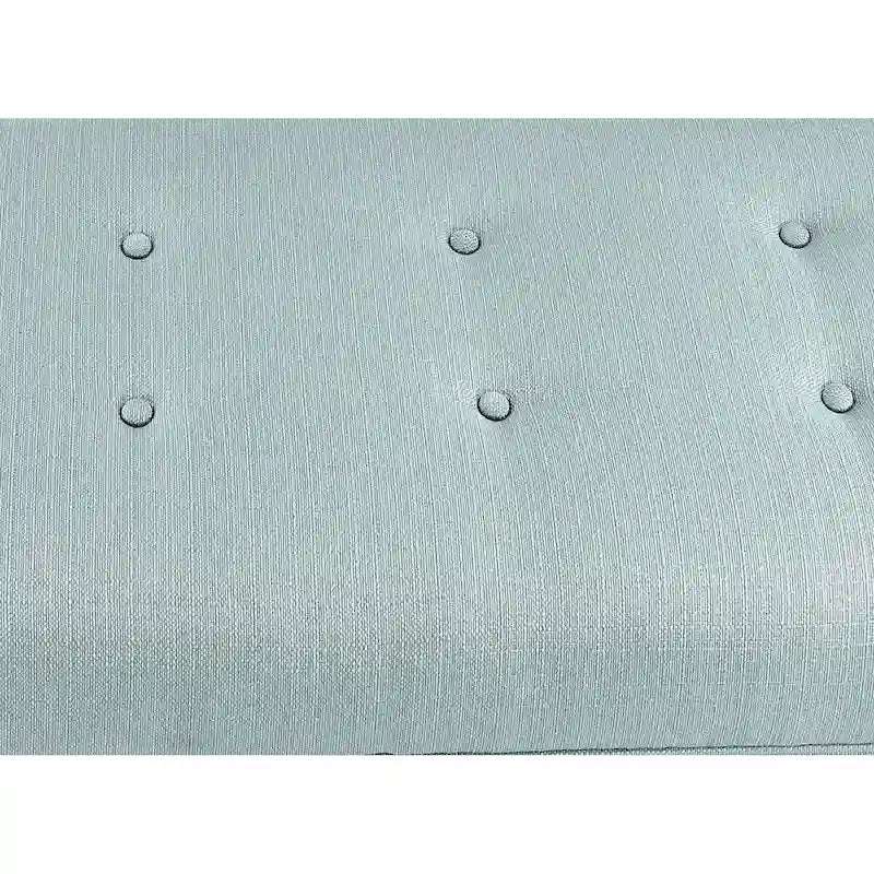 Banc de rangement en lin capitonné Sole Secret Button