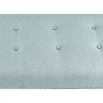 Banc de rangement en lin capitonné Sole Secret Button