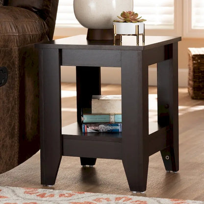 Copper Grove Cornesti Dark Brown Wood End Table