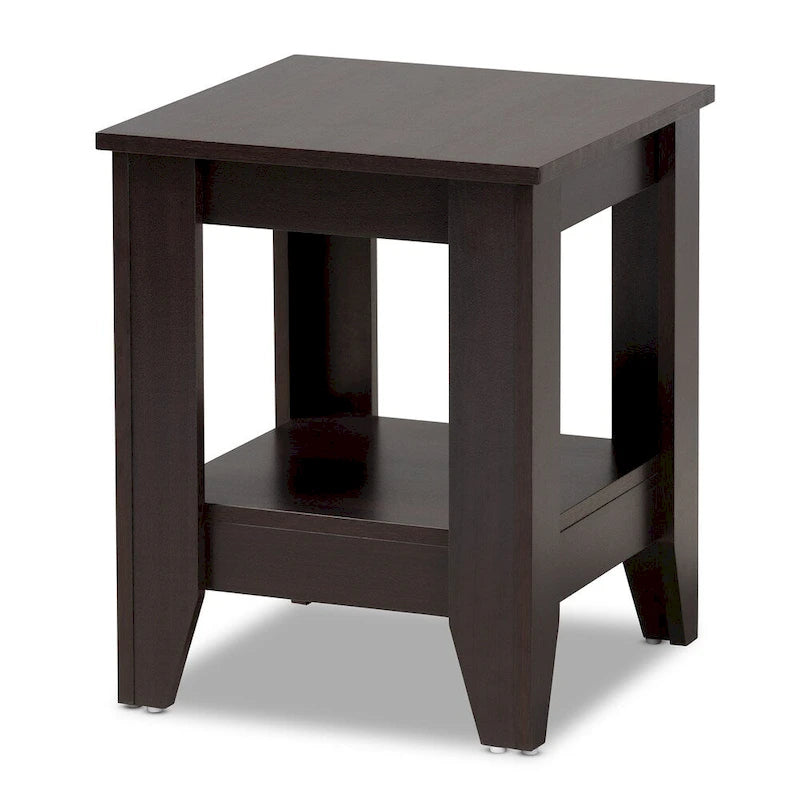 Table d'appoint Copper Grove Cornesti en bois brun foncé