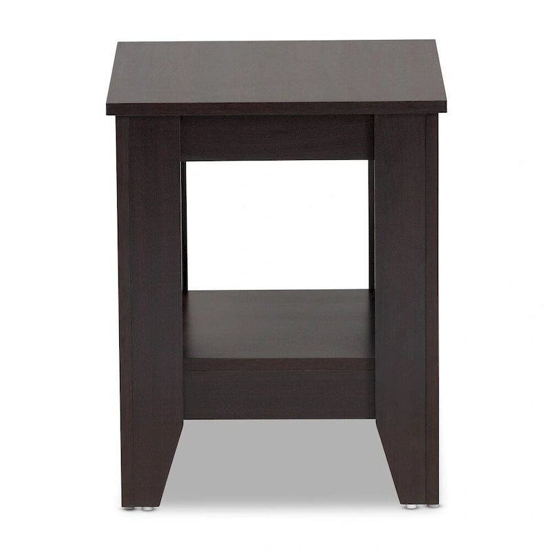 Table d'appoint Copper Grove Cornesti en bois brun foncé