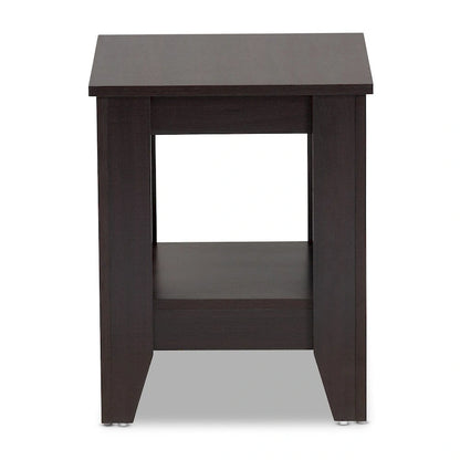 Table d'appoint Copper Grove Cornesti en bois brun foncé