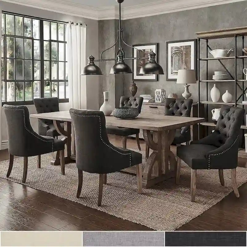 Paloma Farmhouse Reclaimed Wood 7-Piece Dining Set by iNSPIRE Q Artisan