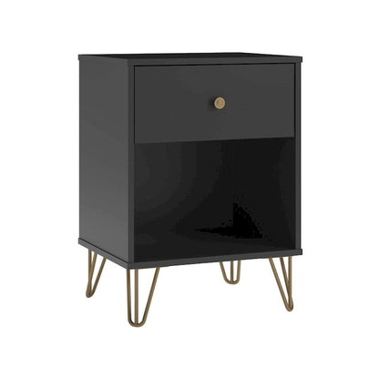 The Novogratz Owen Black Nightstand