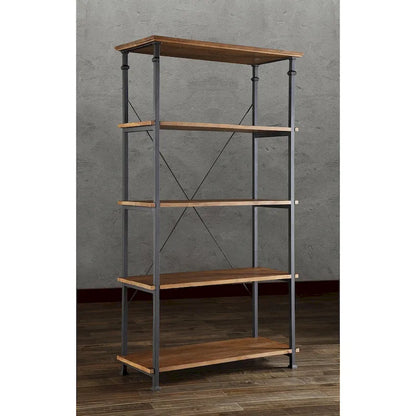 Ensemble bureau 3 pièces et bibliothèque 40 pouces Myra Vintage Industrial Modern par iNSPIRE Q Classic