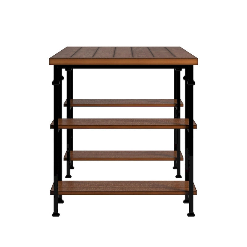 Ensemble bureau 3 pièces et bibliothèque 40 pouces Myra Vintage Industrial Modern par iNSPIRE Q Classic