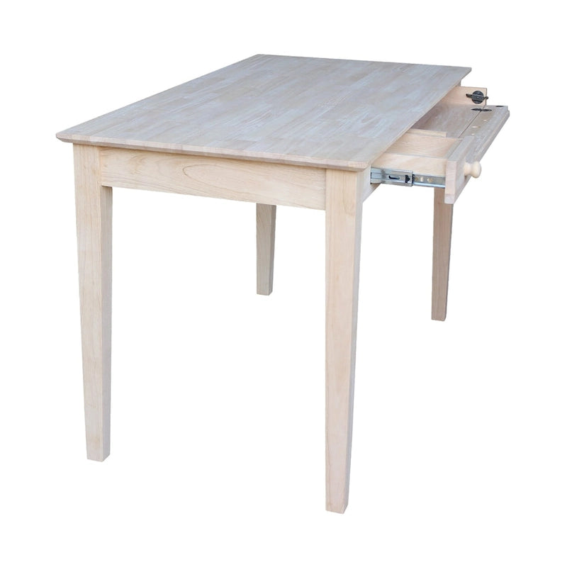 Bureau d'ordinateur en bois avec tiroir rabattable