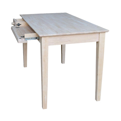 Bureau d'ordinateur en bois avec tiroir rabattable