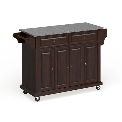 Desserte de cuisine Crosley, plateau en granit, finition acajou vintage - 45,7 cm (P) x 130,8 cm (L) x 91,4 cm (H)