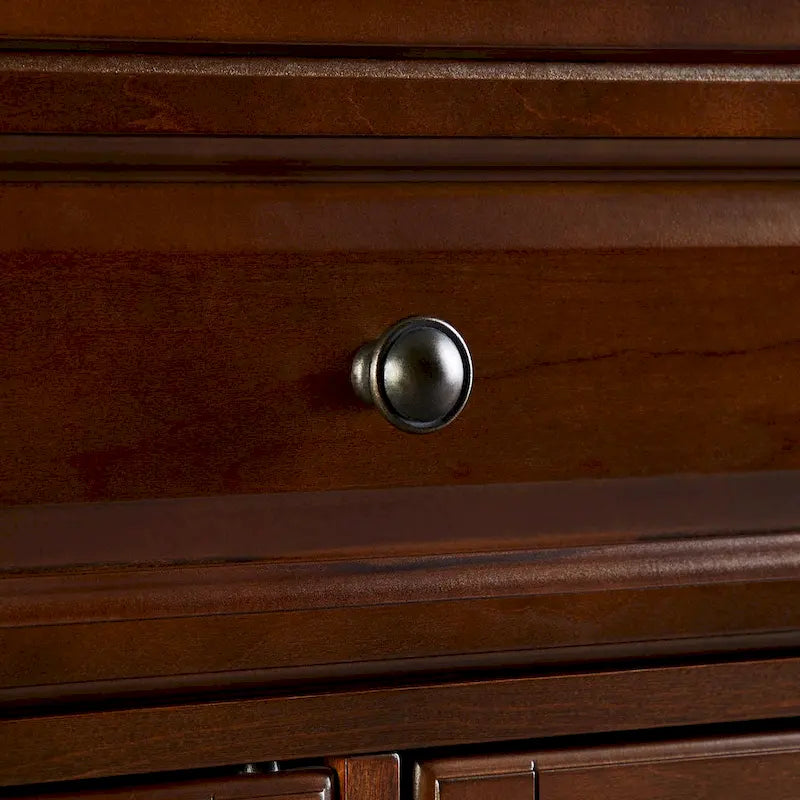 Desserte de cuisine Crosley, plateau en granit, finition acajou vintage - 45,7 cm (P) x 130,8 cm (L) x 91,4 cm (H)