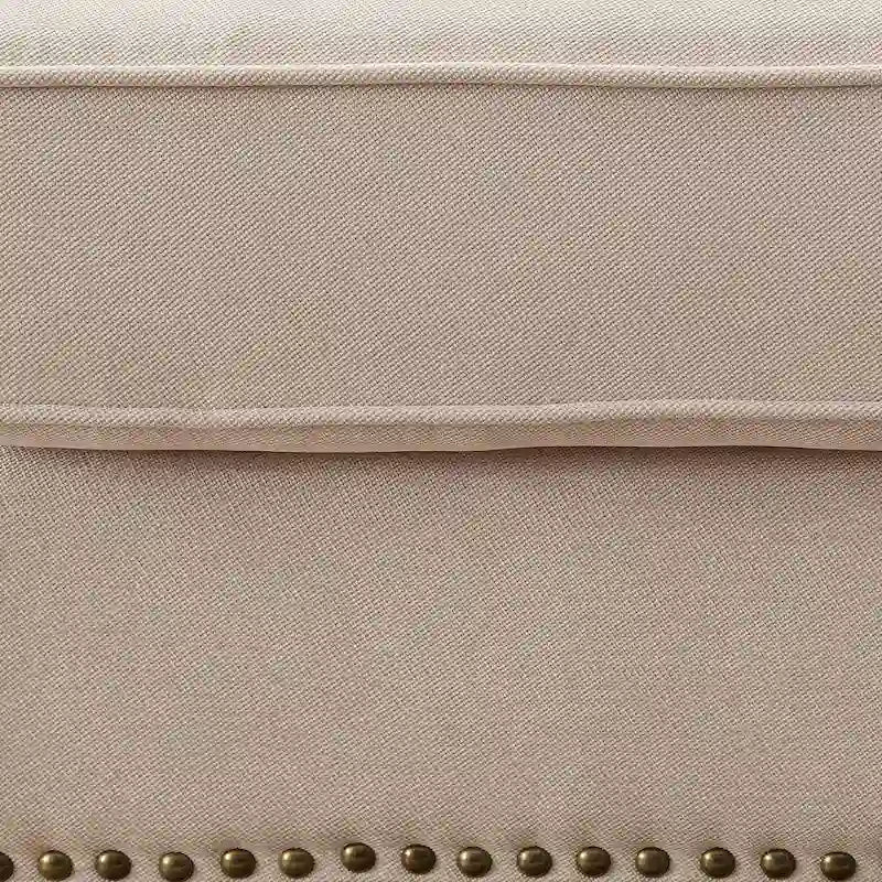 Canapé d'angle contemporain Riti en tissu beige, revêtu de tissu, par Furniture of America