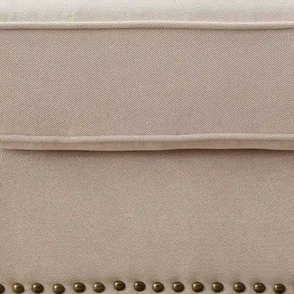 Canapé d'angle contemporain Riti en tissu beige, revêtu de tissu, par Furniture of America