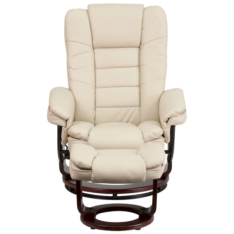 Fauteuil inclinable contemporain multipositions avec repose-pieds
