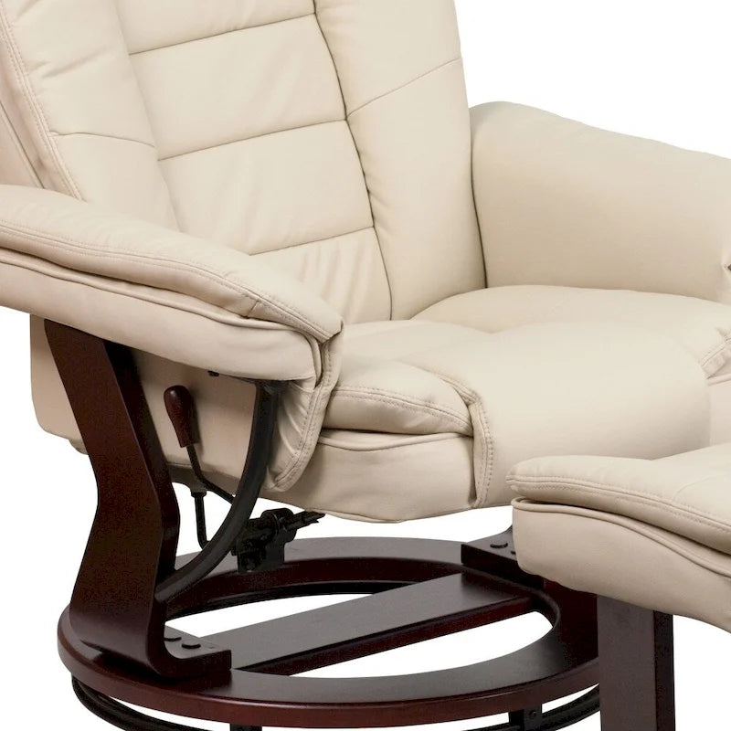Fauteuil inclinable contemporain multipositions avec repose-pieds