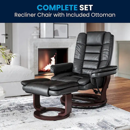 Fauteuil inclinable contemporain multipositions avec repose-pieds