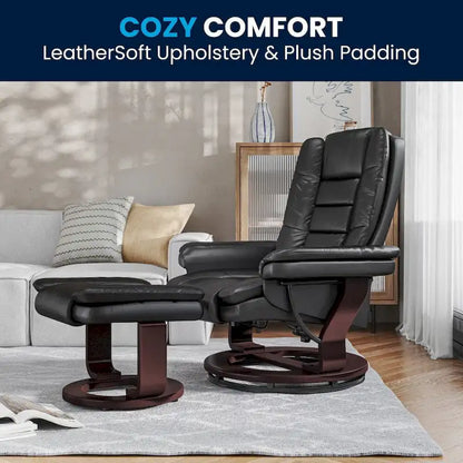 Fauteuil inclinable contemporain multipositions avec repose-pieds