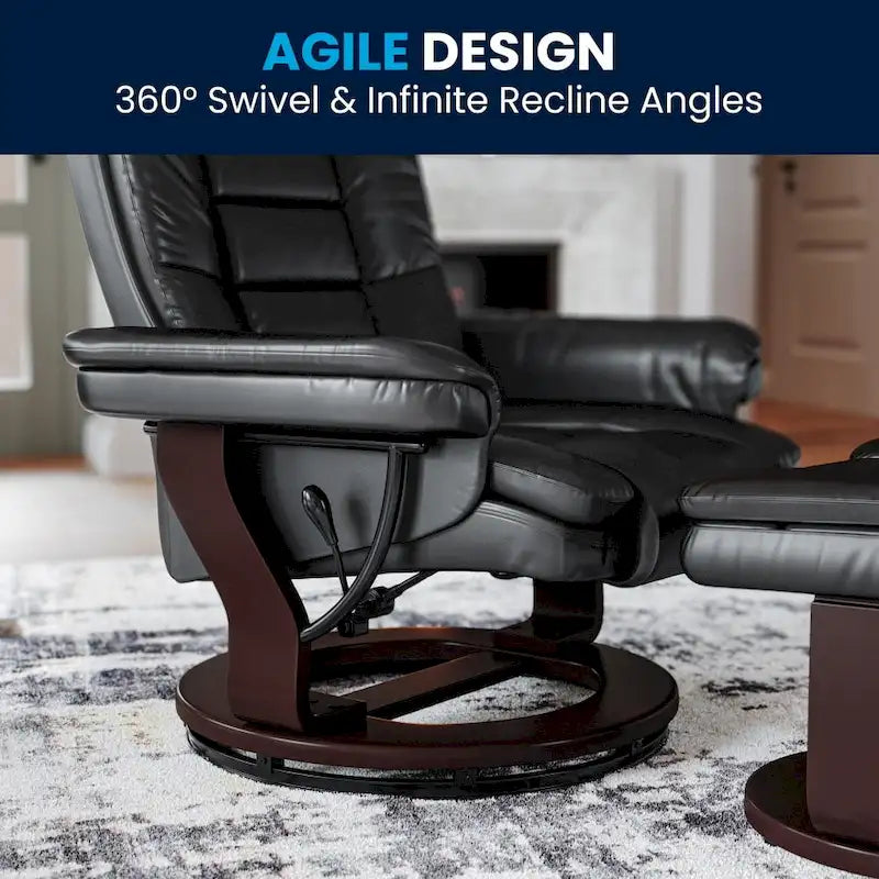 Fauteuil inclinable contemporain multipositions avec repose-pieds