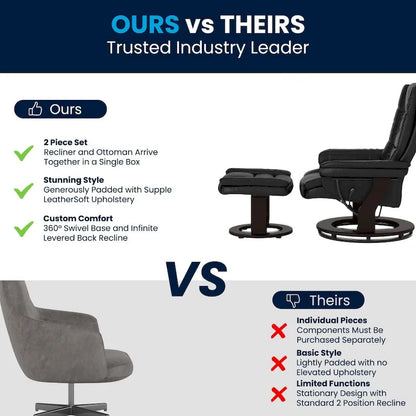 Fauteuil inclinable contemporain multipositions avec repose-pieds