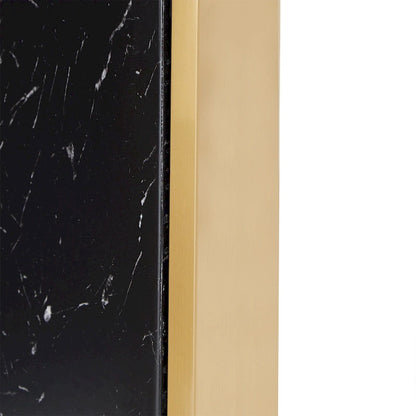 Ensemble table et chaises de salle à manger rondes Saki 43 pouces de large en faux marbre par iNSPIRE Q Modern