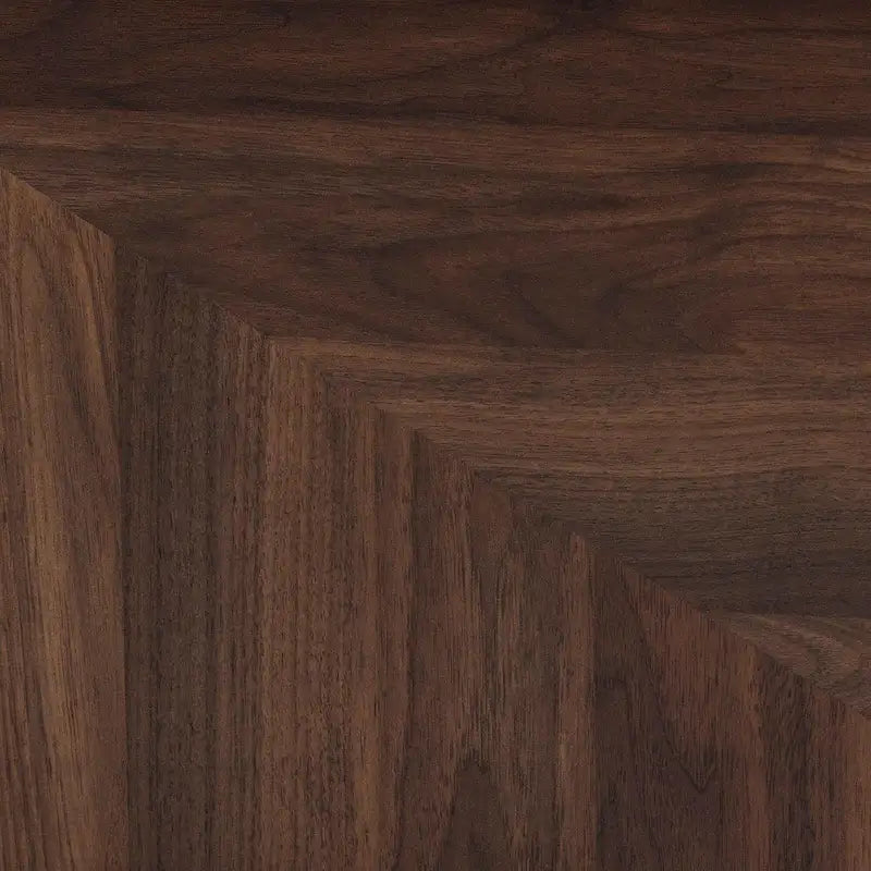 Meuble TV Graceland de style transitionnel moderne du milieu du siècle, en bois finition noyer brun, à 2 portes