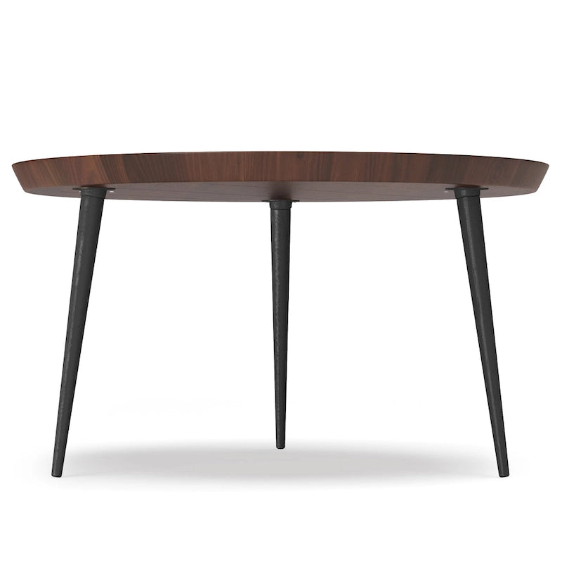 Table basse industrielle moderne WYNDENHALL Joella couleur cognac - 76 cm de profondeur x 76 cm de largeur x 41 cm de hauteur