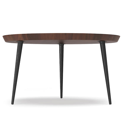 Table basse industrielle moderne WYNDENHALL Joella couleur cognac - 76 cm de profondeur x 76 cm de largeur x 41 cm de hauteur