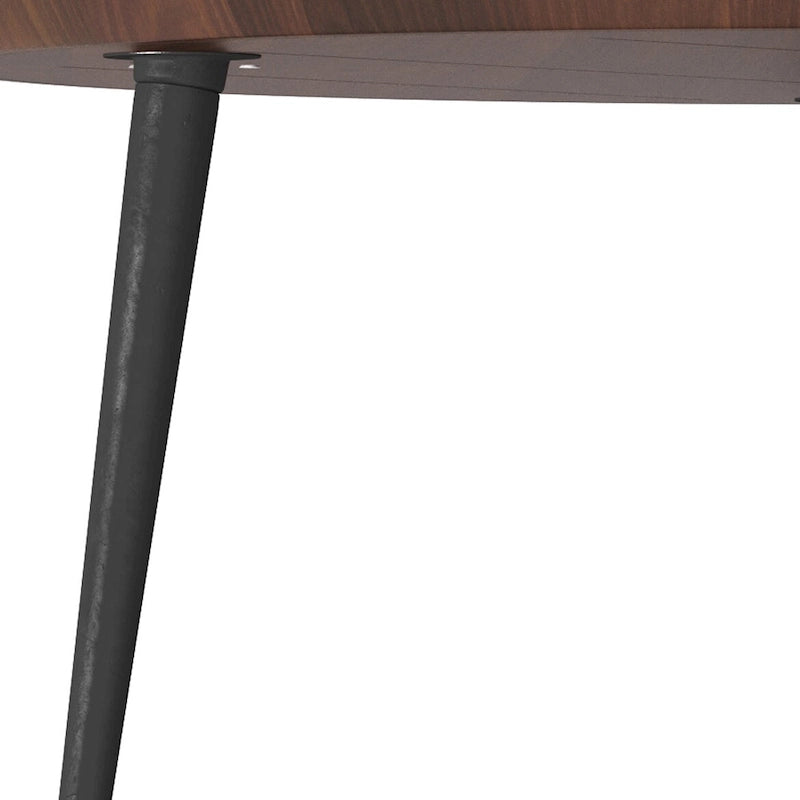 Table basse industrielle moderne WYNDENHALL Joella couleur cognac - 76 cm de profondeur x 76 cm de largeur x 41 cm de hauteur