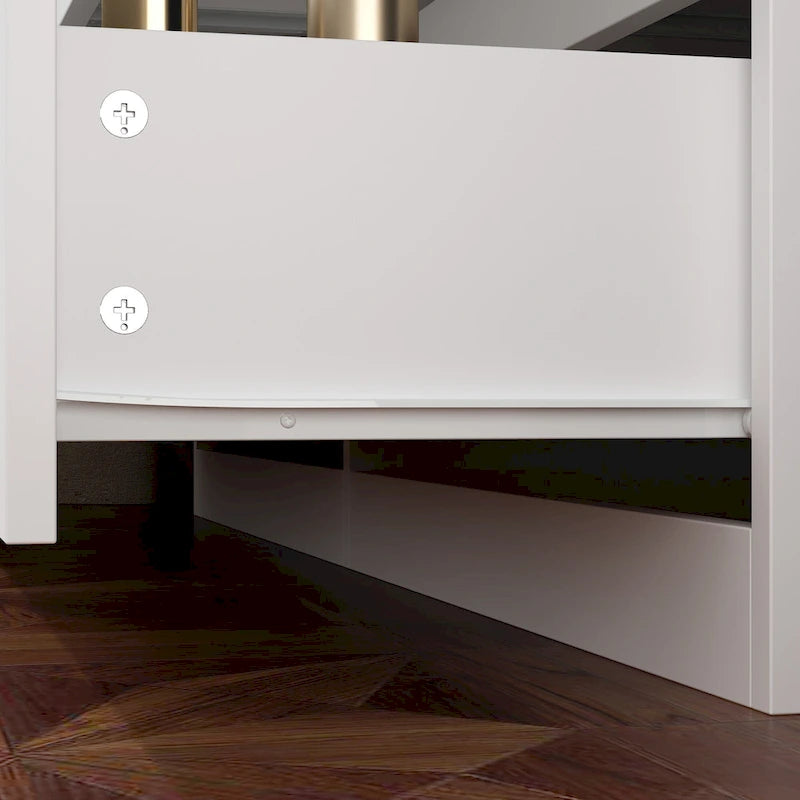 Bureau extensible et convertible avec un grand espace de rangement pour les tiroirs.