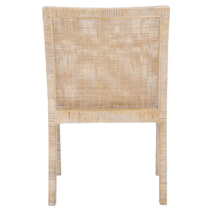 Fauteuil d'appoint SAFAVIEH Almira style côtier avec coussin - 58 cm (L) x 57 cm (l) x 88 cm (H) - 58 cm (L) x 56 cm (P) x 89 cm (H)