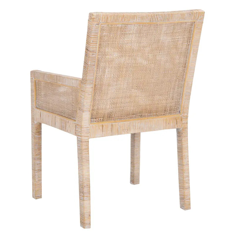 Fauteuil d'appoint SAFAVIEH Almira style côtier avec coussin - 58 cm (L) x 57 cm (l) x 88 cm (H) - 58 cm (L) x 56 cm (P) x 89 cm (H)