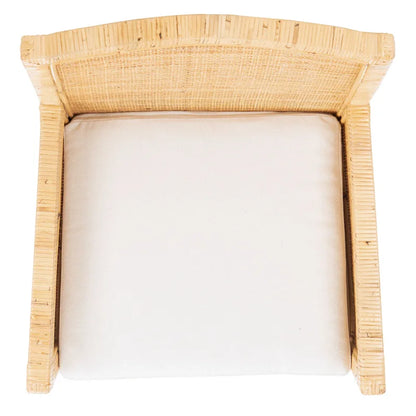 Fauteuil d'appoint SAFAVIEH Almira style côtier avec coussin - 58 cm (L) x 57 cm (l) x 88 cm (H) - 58 cm (L) x 56 cm (P) x 89 cm (H)