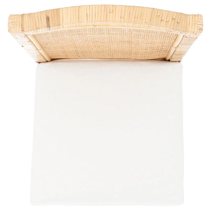 Chaise de salle à manger SAFAVIEH Jessye en rotin avec coussin (lot de 2) - 55 cm (L) x 46 cm (l) x 98 cm (H) - 56 cm (L) x 46 cm (P) x 99 cm (H)