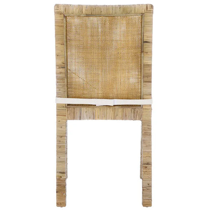 Chaise de salle à manger SAFAVIEH Jessye en rotin avec coussin (lot de 2) - 55 cm (L) x 46 cm (l) x 98 cm (H) - 56 cm (L) x 46 cm (P) x 99 cm (H)