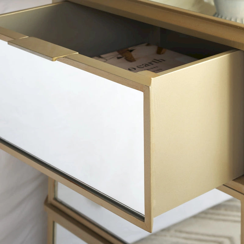 Table de chevet miroir à 3 tiroirs SAFAVIEH Miracle