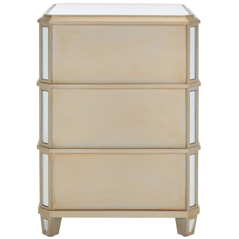 Table de chevet miroir à 3 tiroirs SAFAVIEH Miracle