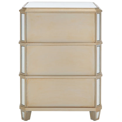 Table de chevet miroir à 3 tiroirs SAFAVIEH Miracle