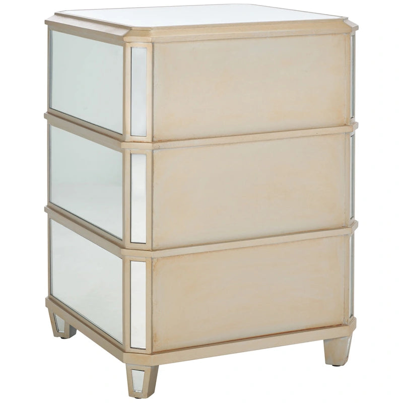 Table de chevet miroir à 3 tiroirs SAFAVIEH Miracle