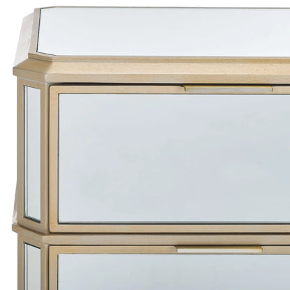 Table de chevet miroir à 3 tiroirs SAFAVIEH Miracle