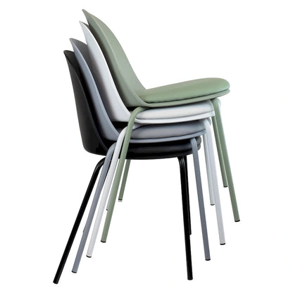 Ensemble de 2 chaises de salle à manger rétro en plastique moulé, style Eiffel, pour salon, cuisine, bureau chromé, style design