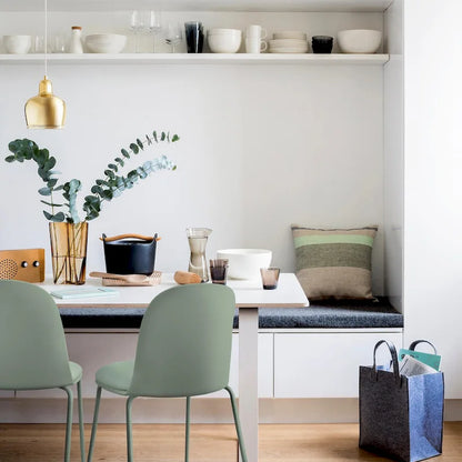 Ensemble de 2 chaises de salle à manger rétro en plastique moulé, style Eiffel, pour salon, cuisine, bureau chromé, style design