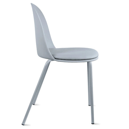 Ensemble de 2 chaises de salle à manger rétro en plastique moulé, style Eiffel, pour salon, cuisine, bureau chromé, style design