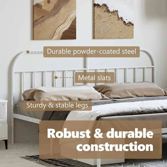 vidaXL 38.2 Inch Metal Headboard, Farmhouse Rustic Headboard Only