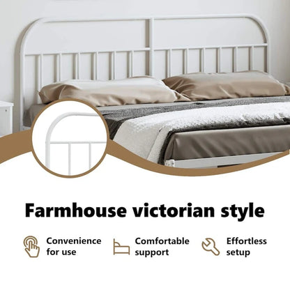 Tête de lit en métal vidaXL 38,2 pouces, style rustique ferme (tête de lit uniquement)