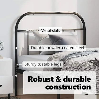 Tête de lit en métal vidaXL 38,2 pouces, style rustique ferme (tête de lit uniquement)