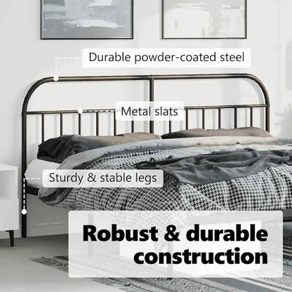 Tête de lit en métal vidaXL 38,2 pouces, style rustique ferme (tête de lit uniquement)