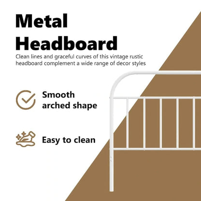 Tête de lit en métal vidaXL 38,2 pouces, style rustique ferme (tête de lit uniquement)